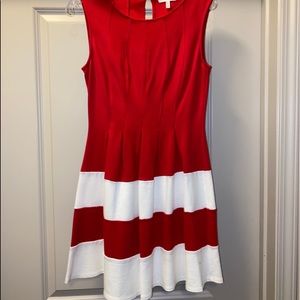 Beautiful red and white mini dress.
